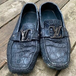 Authentic Louis Vuitton Monte Carlo Crocodile Skin Shoes Size 8